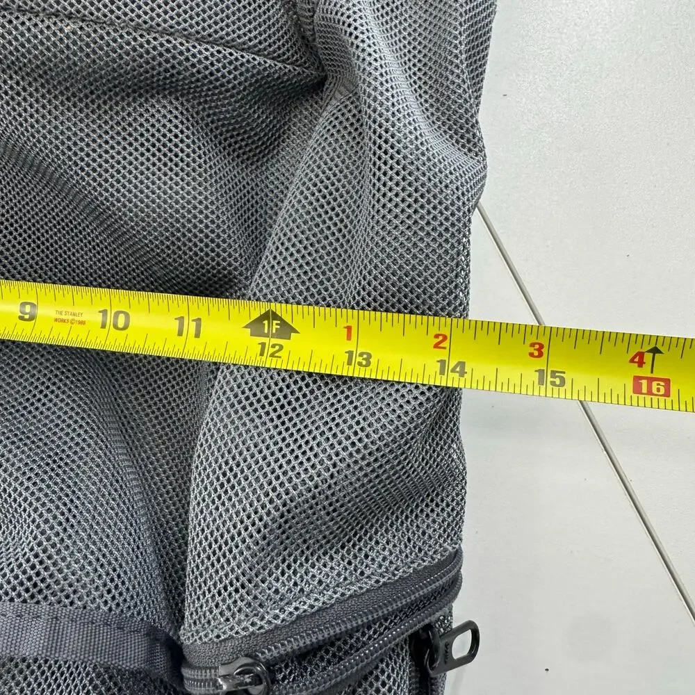 Nike Brasilia MESH Training Gym School Backpack Gray Security Mesh